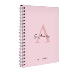 Agenda Planner Semanal Personalizada Moderna Letra Cores Rosa Claro