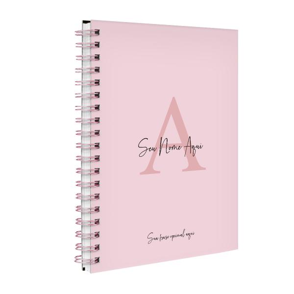Agenda Planner Semanal Personalizada Moderna Letra Cores Rosa Claro