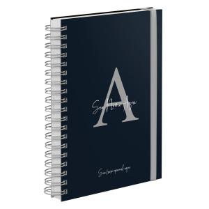 Agenda Diária Plus Personalizada Moderna Letra Cores Grafite