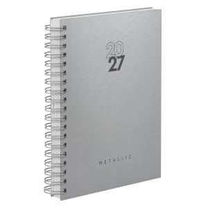Agenda Diária Solid Metallic Prata
