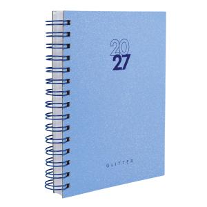 Agenda Solid Glitter Cores Azul Claro