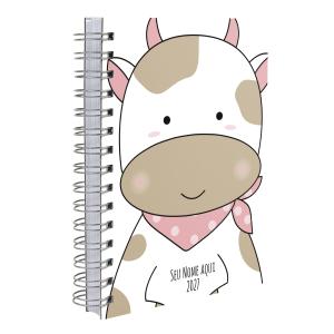Agenda Personalizada Pets Vaquinha Pink