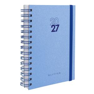 Agenda Plus Solid Glitter Cores Azul Claro