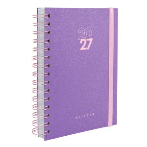 Agenda Plus Solid Glitter Cores Lilás