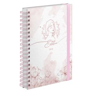 Agenda Comercial Plus Estética Delicate Rosa