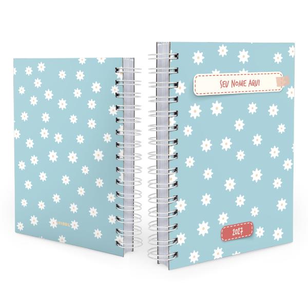 Agenda Personalizada Floral Mini Margaridas Brancas 2027