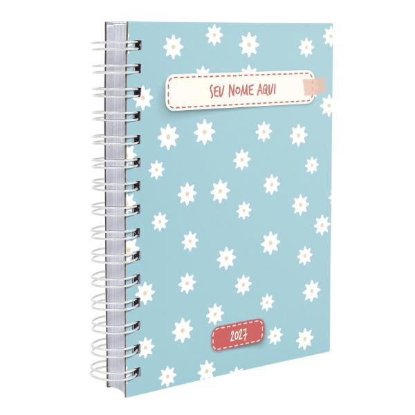 Agenda Personalizada Floral Mini Margaridas Brancas 2027