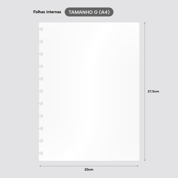 Refil Iscool Disc Sem Pauta 20x27,5 cm 90g 100 Folhas