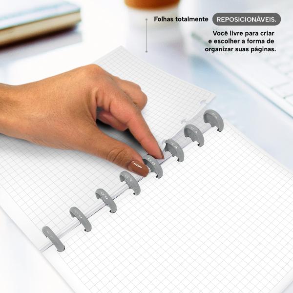 Refil Iscool Disc Quadriculado 14x20 cm 90g 100 Folhas