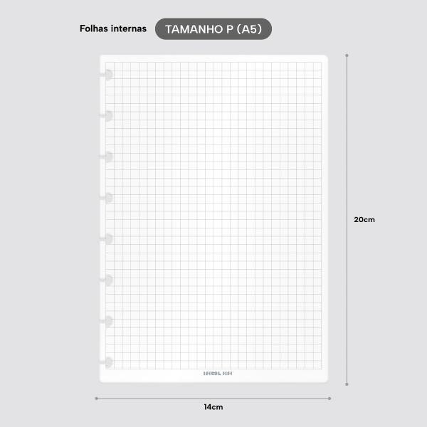 Refil Iscool Disc Quadriculado 14x20 cm 90g 100 Folhas