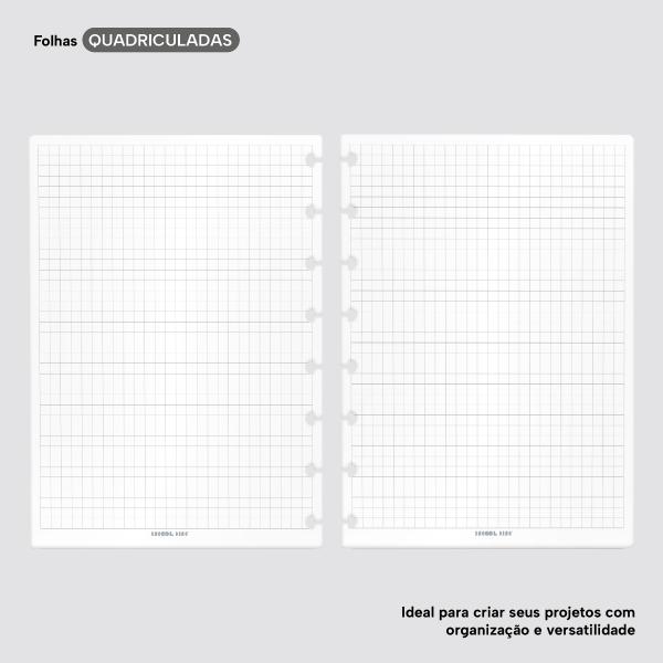 Refil Iscool Disc Quadriculado 14x20 cm 90g 100 Folhas