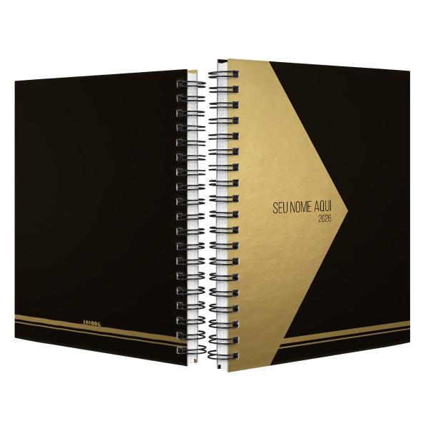 Agenda Planner Semanal Personalizada Moderna Ouro e Preto