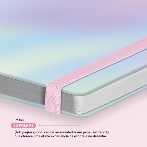 Caderno Premium Colors Pautado Color Candy 15x21cm 80 fls