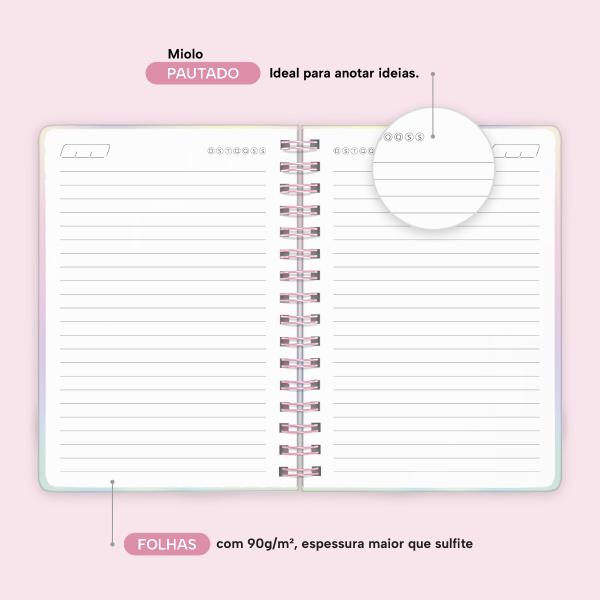Caderno Premium Colors Pautado Color Candy 15x21cm 80 fls