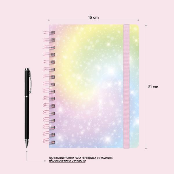 Caderno Premium Colors Pautado Color Brilho 15x21cm 80 fls