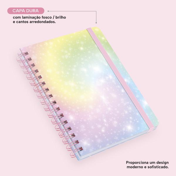 Caderno Premium Colors Pautado Color Brilho 15x21cm 80 fls