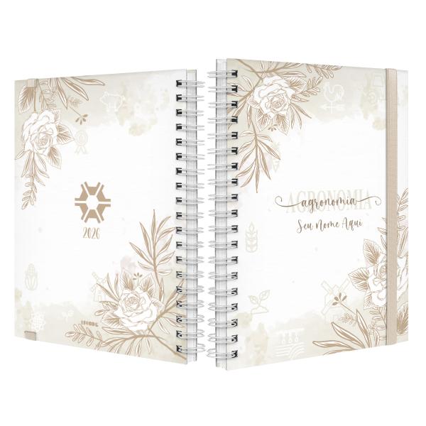 Agenda Planner Semanal Plus Personalizada Profissões Floral Agronomia Nude