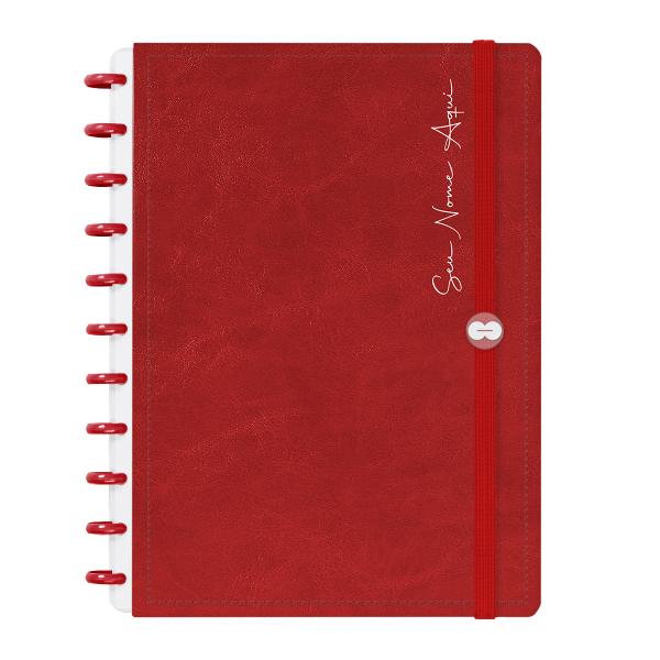 Iscool Disc Prime Personalizado Solid Touch 80 Fl. Couro Vermelho G