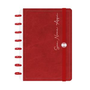 Iscool Disc Prime Personalizado Solid Touch Couro Vermelho
