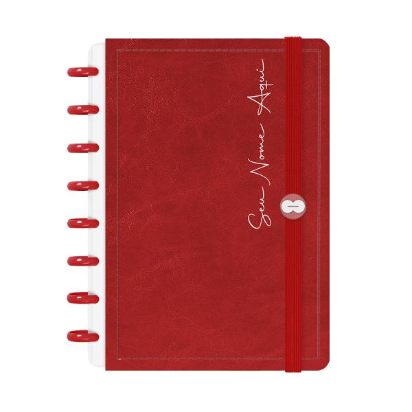 Iscool Disc Prime Personalizado Solid Touch 80 Fl. Couro Vermelho P