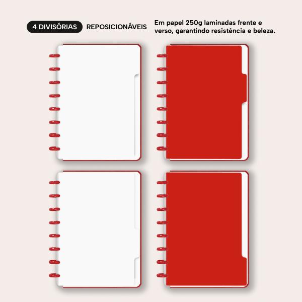 Iscool Disc Prime Personalizado Solid Touch 80 Fl. Couro Vermelho P