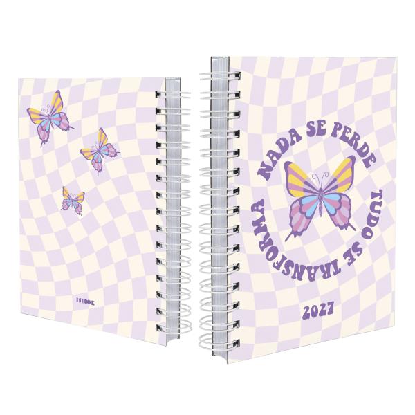 Agenda Retrô Borboleta Lilás 2027