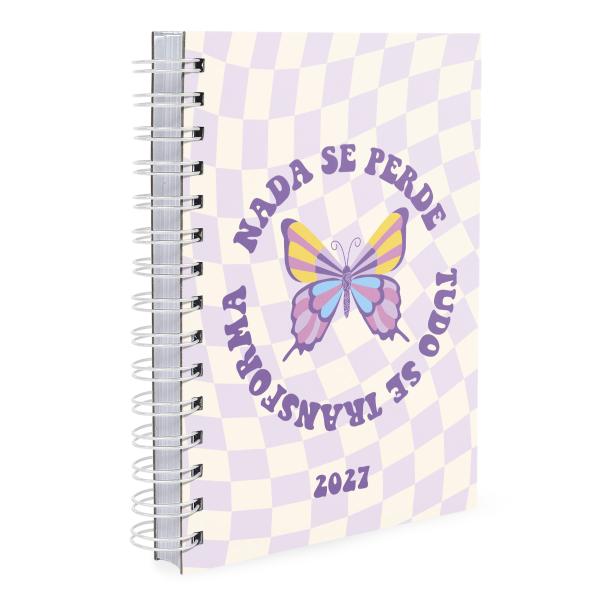Agenda Retrô Borboleta Lilás 2027
