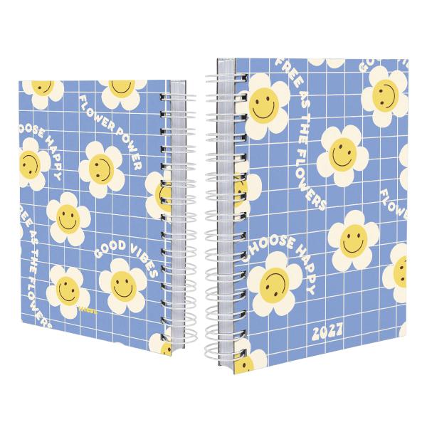 Agenda Retrô Good Vibes Azul