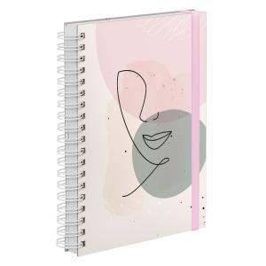 Agenda Comercial Plus Face Linear Rosa