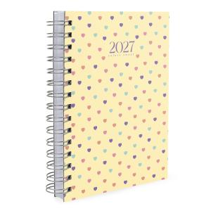 Agenda Colors Sweet Corações Amarelo 2027