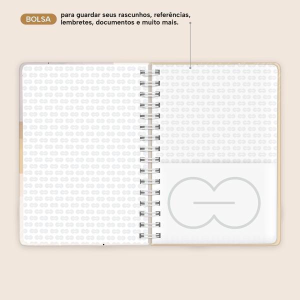Caderno Premium Face Linear Pautado Bege 15x21cm 80 fls