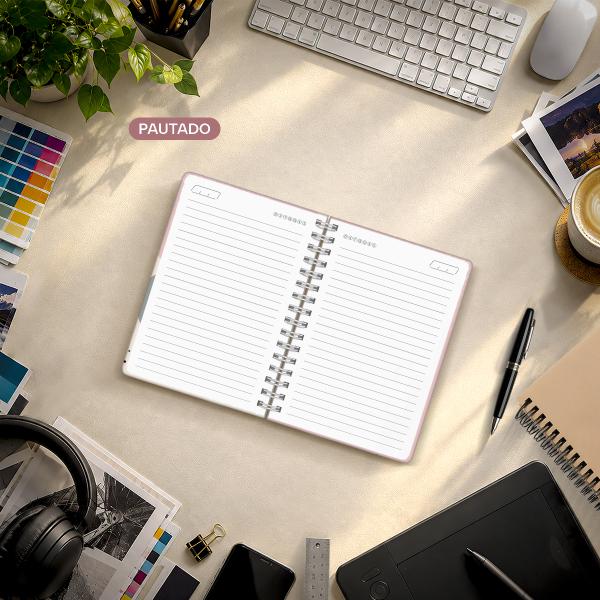 Caderno Premium Face Linear Pautado Rosa 15x21cm 80 fls