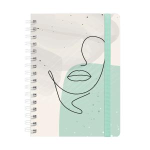 Caderno Premium Face Linear Pautado Verde