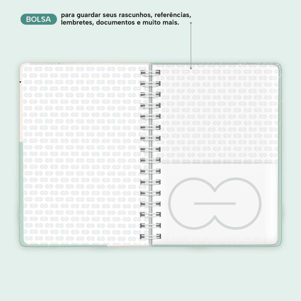 Caderno Premium Face Linear Pautado Verde 15x21cm 80 fls