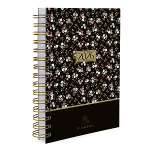 Agenda Flower Field Preto