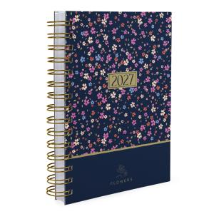 Agenda Flower Field Azul Marinho