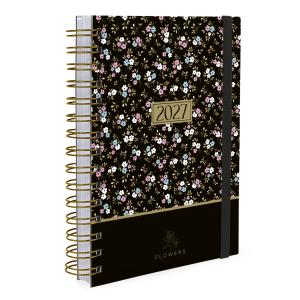 Agenda Plus Flower Field Preto