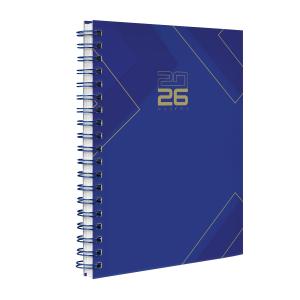 Agenda Planner Semanal Modern Executive Azul Royal com Dourado