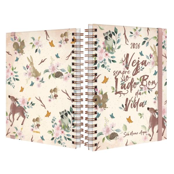 Agenda Planner Semanal Plus Personalizada Bosque Animais Florais