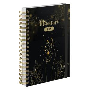 Agenda Comercial Plus Manicure Leaf Sublime Preto