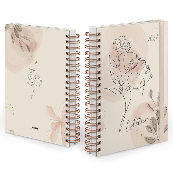 Agenda Comercial Plus Estética Flower Face Nude