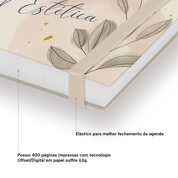 Agenda Comercial Plus Estética Flower Face Nude