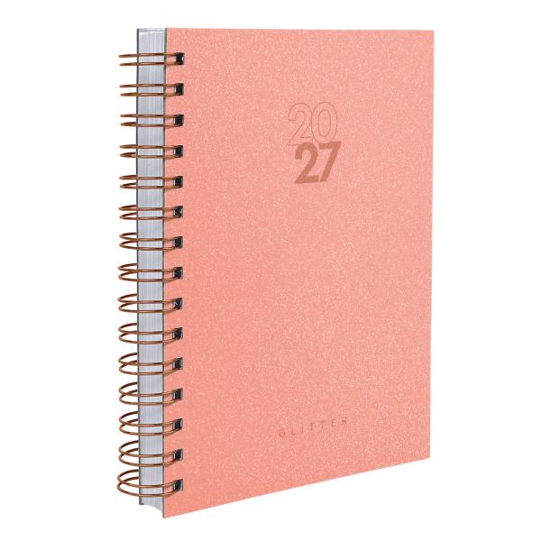 Agenda Solid Glitter Cores Pêssego 2027