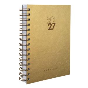 Agenda Solid Metallic Glitter Ouro