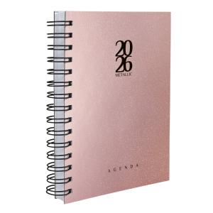 Agenda Solid Metallic Glitter Rose Gold