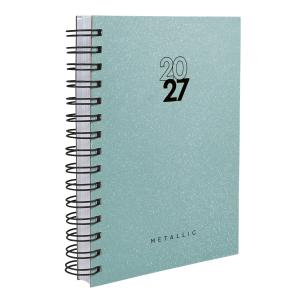 Agenda Solid Metallic Glitter Verde Oceano
