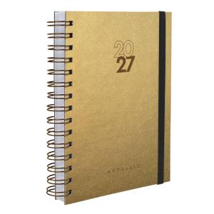 Agenda Plus Solid Metallic Glitter Ouro