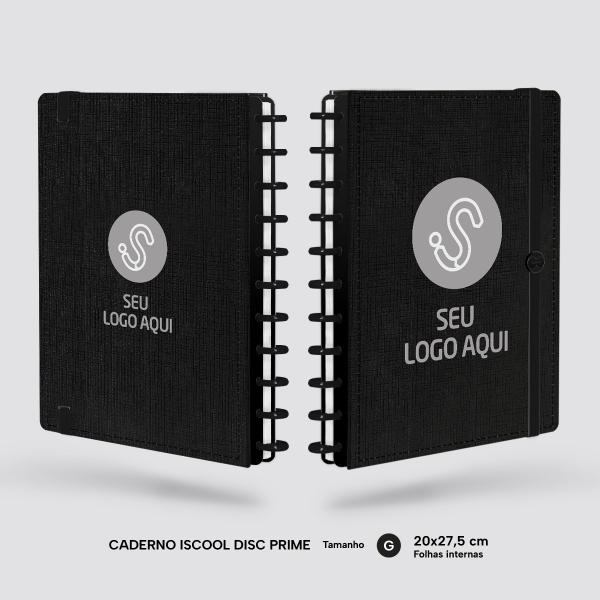 Iscool Disc Prime Personalizado G Seu Logo Aqui Linho Preto