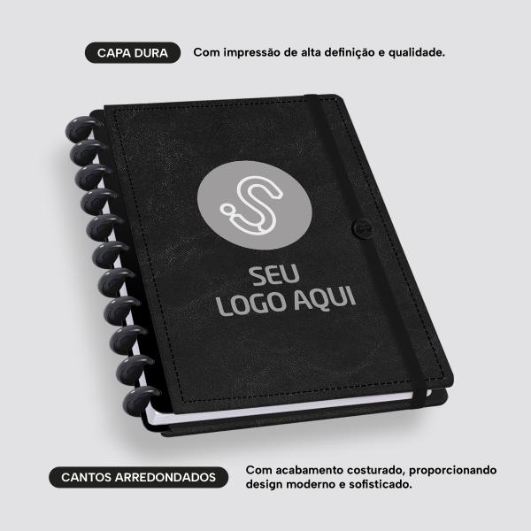 Iscool Disc Prime Personalizado G Seu Logo Aqui Couro Preto