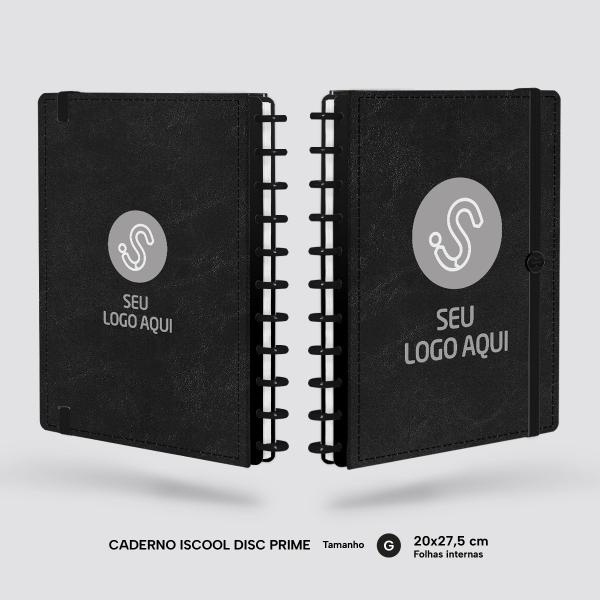 Iscool Disc Prime Personalizado G Seu Logo Aqui Couro Preto